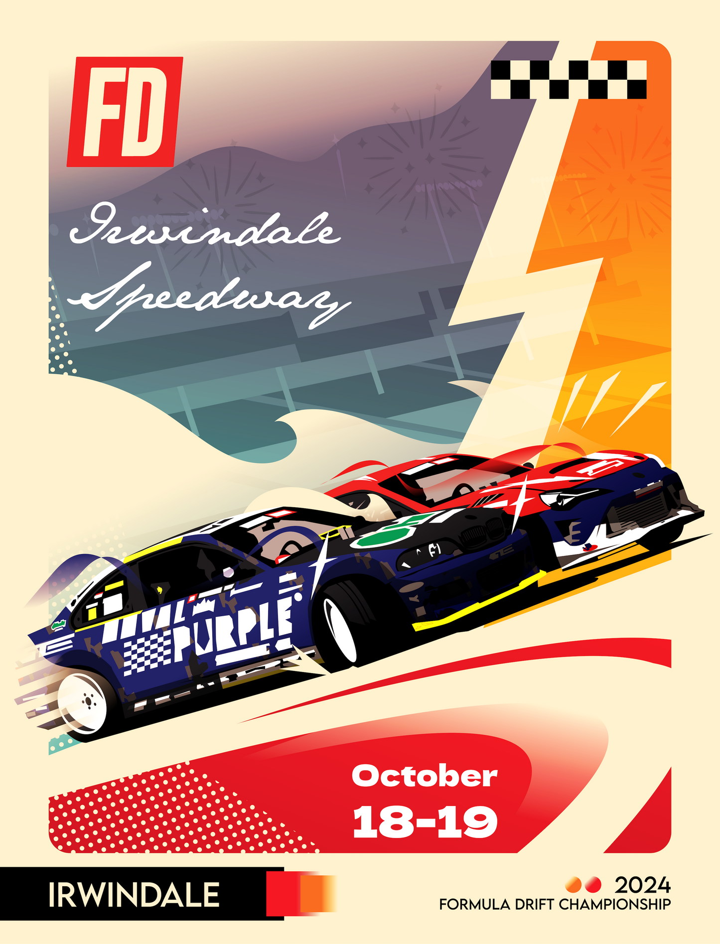 2024 Formula DRIFT Limited Edition Poster - Irwindale