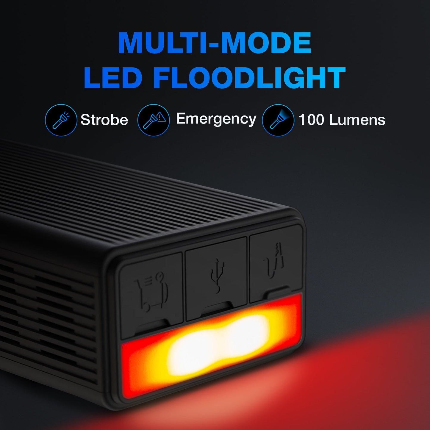 Type S 8,000 mAh Portable Jump Starter and Air Pump - Dynamic Flex Series