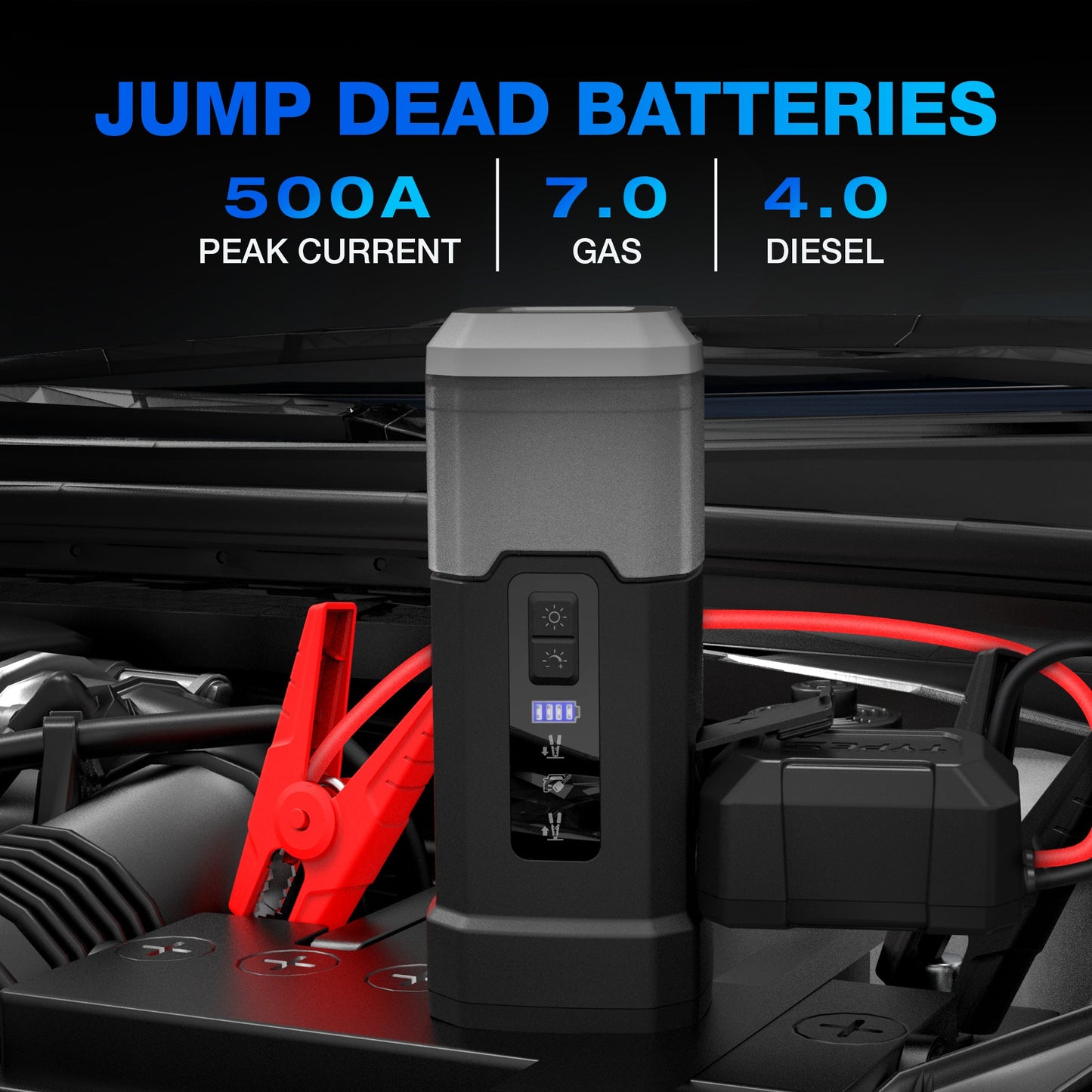TYPE S 10,000 mAh Jump Starter and Portable Work Lantern - Dynamic Flex Series - DF10