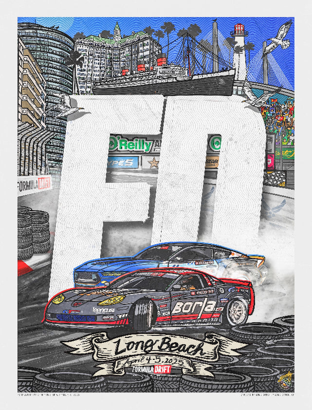 2025 Formula DRIFT Limited Edition Poster - Long Beach