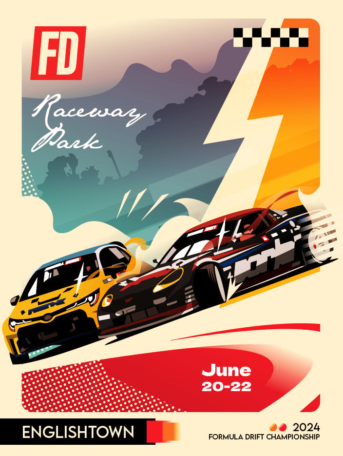 2024 Formula DRIFT Limited Edition Poster - Englishtown, NJ