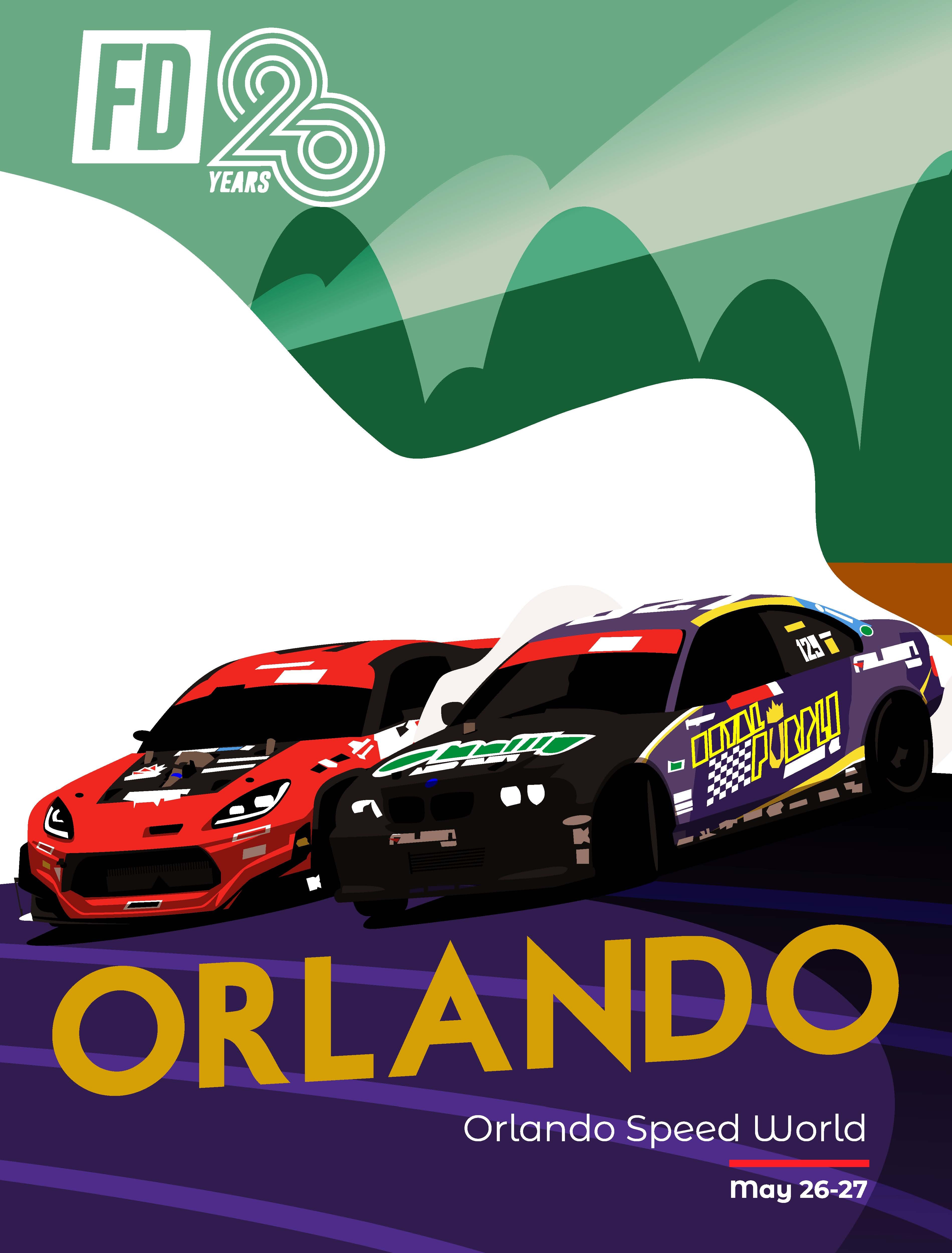 2023 Formula DRIFT Limited Edition Poster Orlando, FL Shop FD Garage