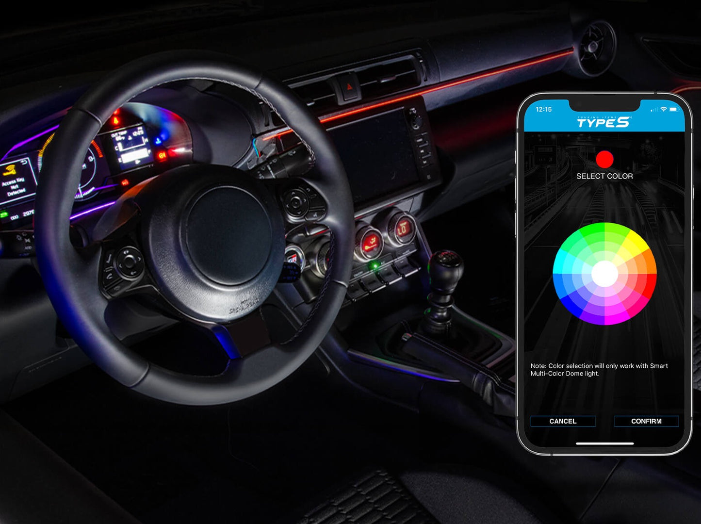 TYPE S - Formula DRIFT Pro Series 72in Ultra-Slim Smart LED Interior Trim Kit