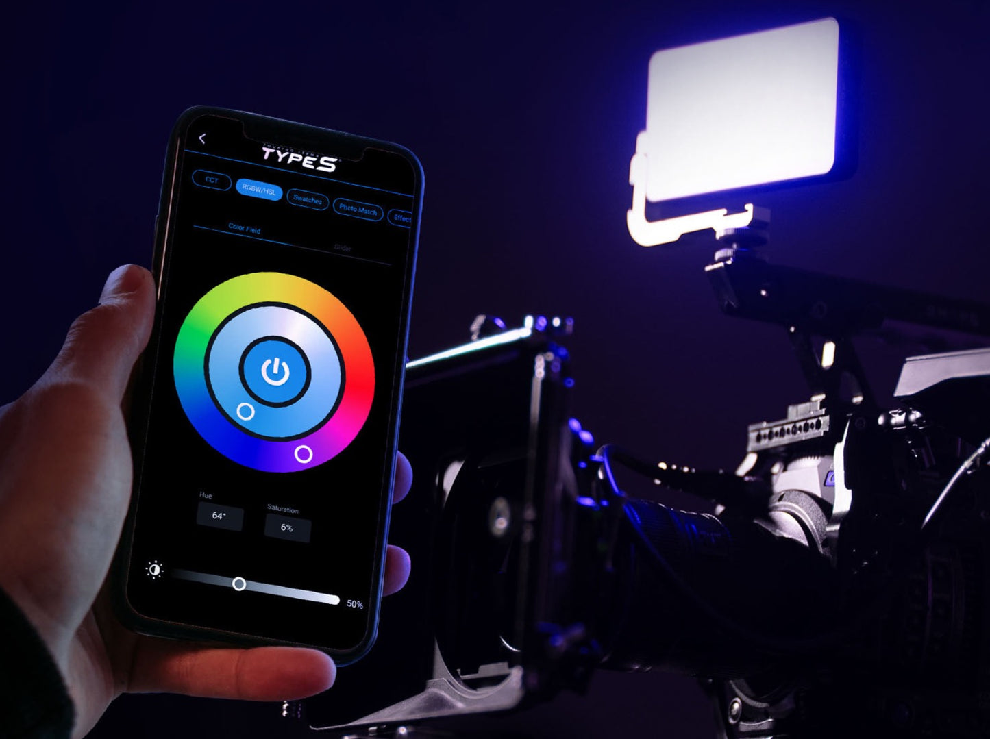 TYPE S - Larry Chen 360 LED Smart Video Light with Power Bank