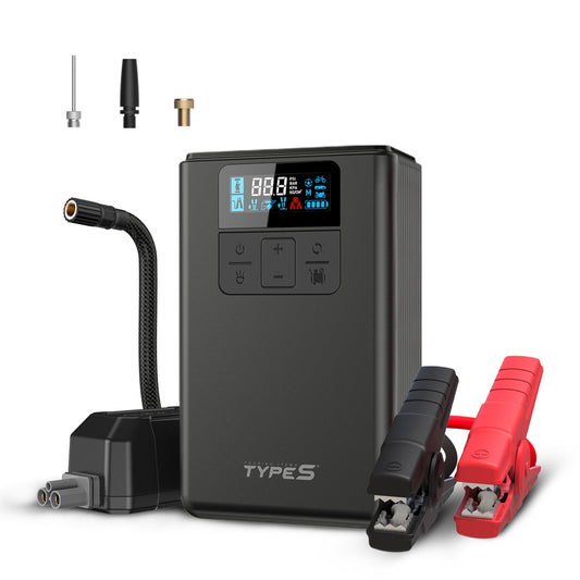 Type S 8,000 mAh Portable Jump Starter and Air Pump - Dynamic Flex Series