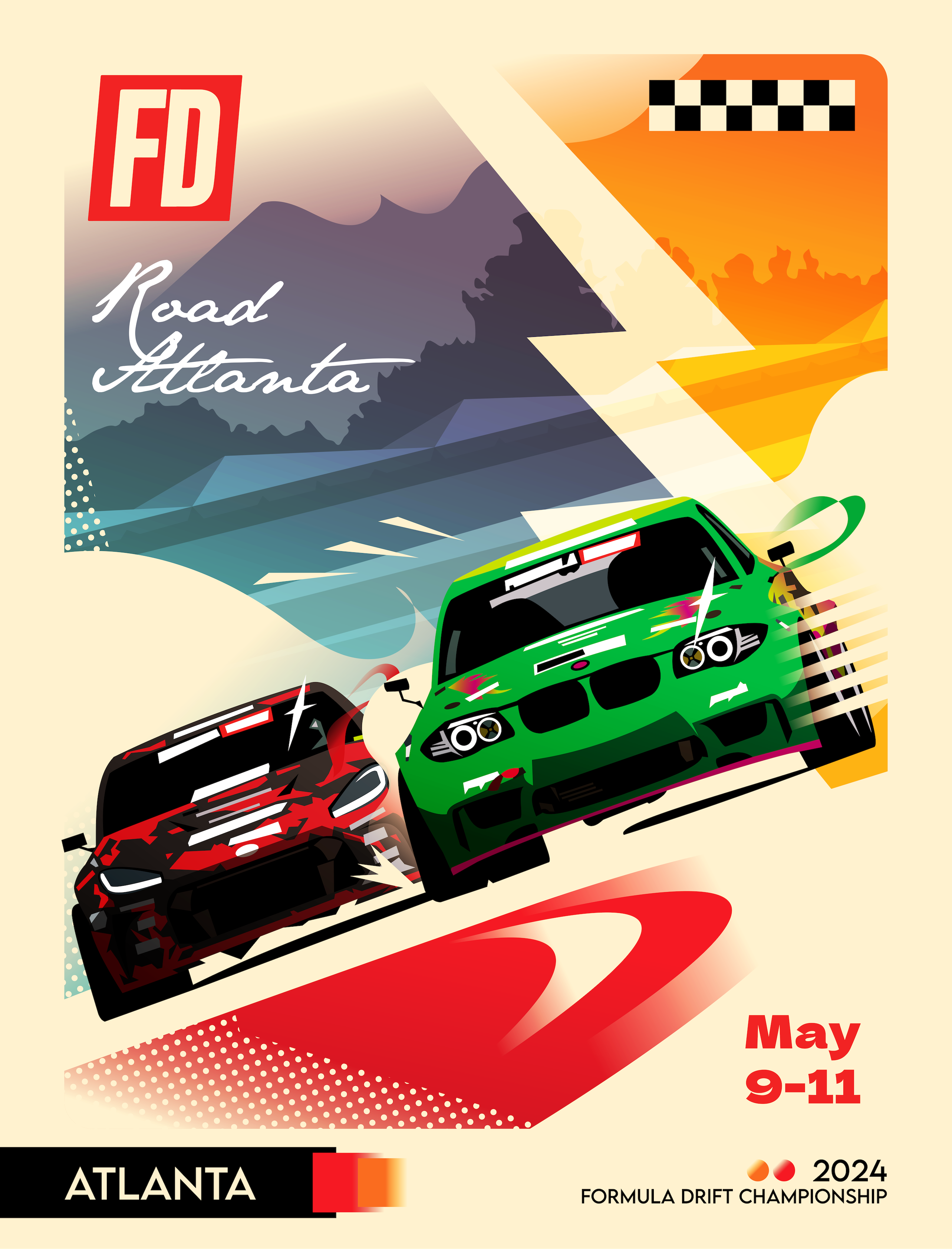 2024 Formula DRIFT Limited Edition Poster - Braselton, GA – Shop FD Garage