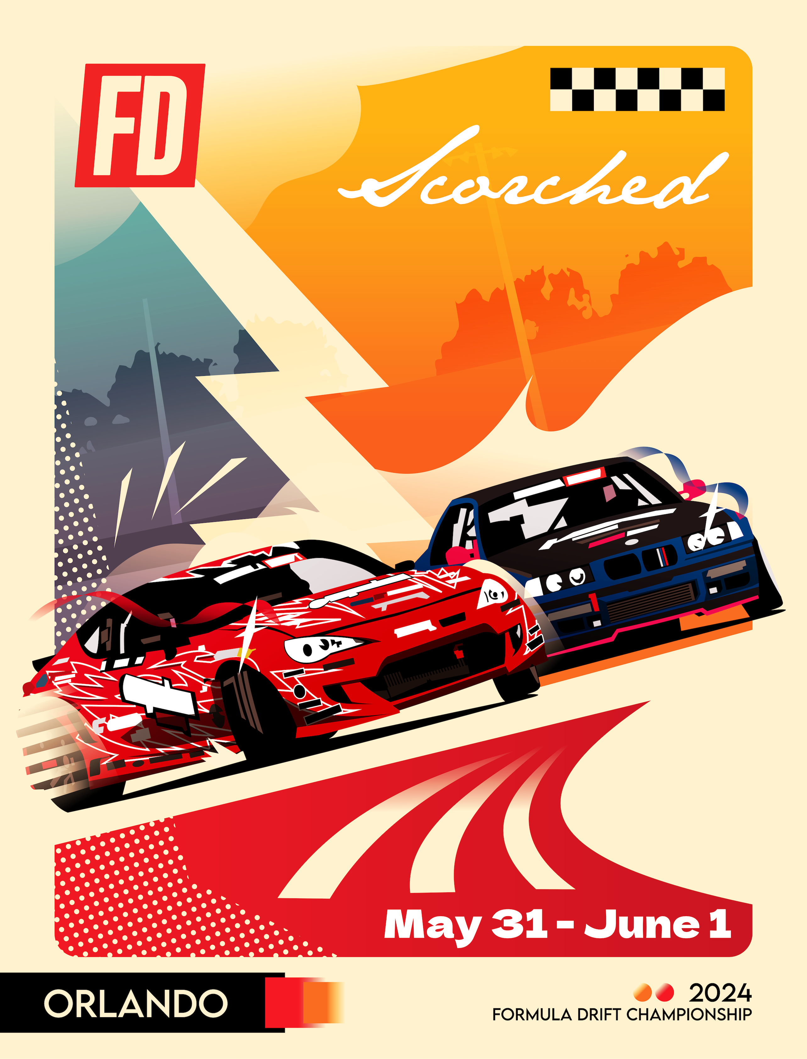 2024 Formula DRIFT Limited Edition Poster - Orlando, FL – Shop FD Garage