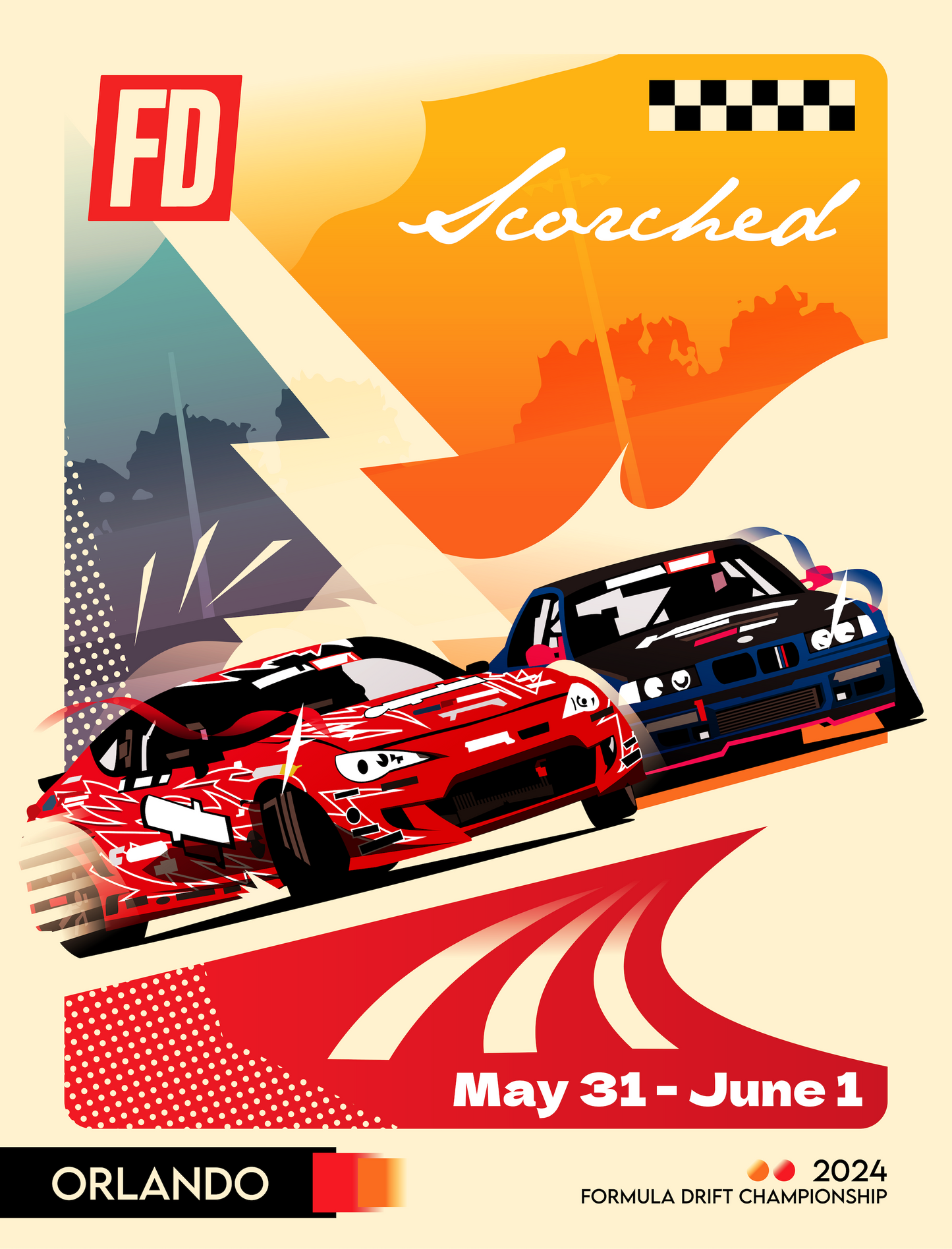 2024 Formula DRIFT Limited Edition Poster - Orlando, FL