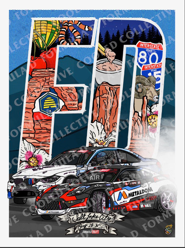 2025 Formula DRIFT Limited Edition Poster - Salt Lake City
