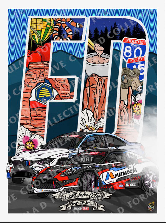 2025 Formula DRIFT Limited Edition Poster - Salt Lake City