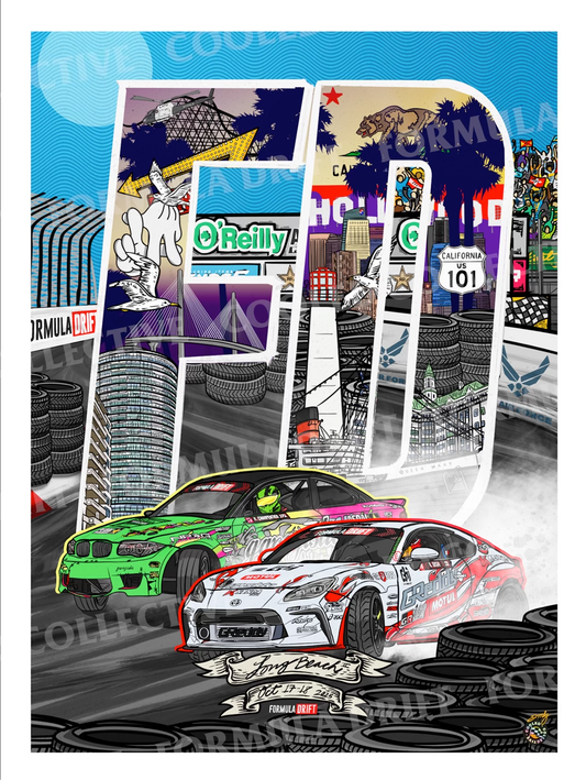 2025 Formula DRIFT Limited Edition Poster - Long Beach 2