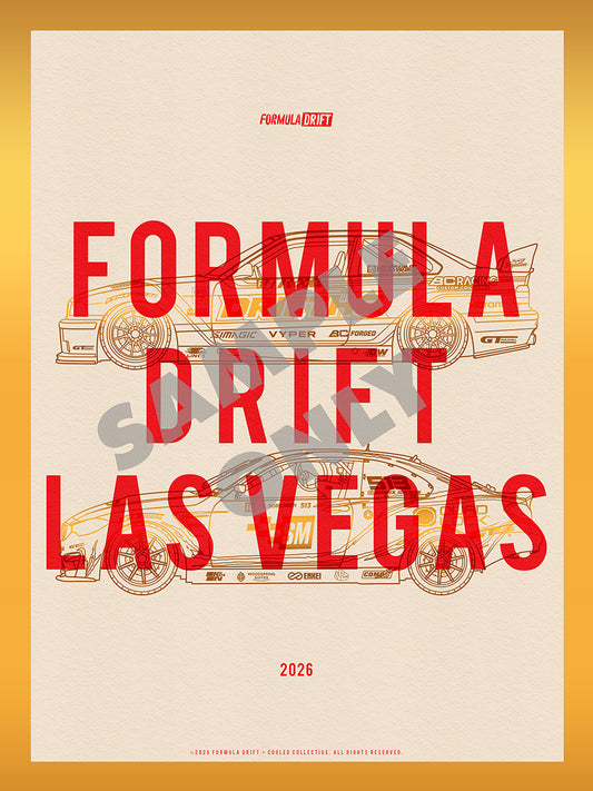 2026 Formula DRIFT Limited Edition Poster - Las Vegas